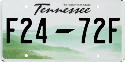 TN license plate F2472F