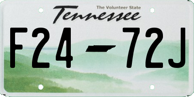 TN license plate F2472J