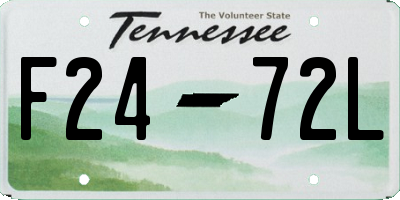 TN license plate F2472L
