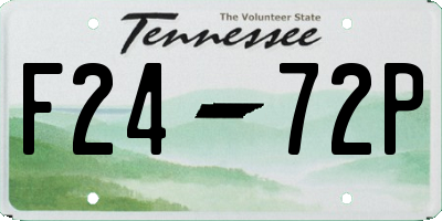 TN license plate F2472P