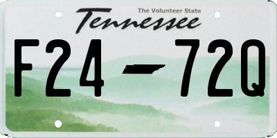 TN license plate F2472Q