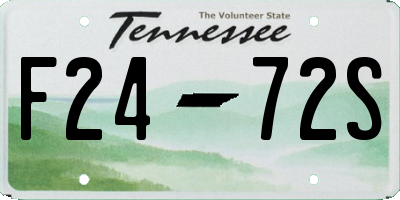 TN license plate F2472S