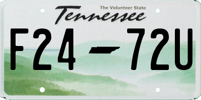 TN license plate F2472U