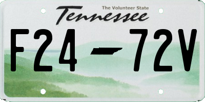 TN license plate F2472V