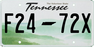TN license plate F2472X