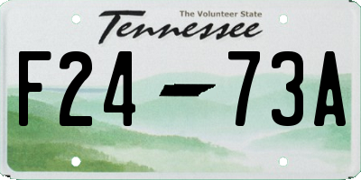 TN license plate F2473A