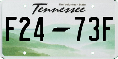 TN license plate F2473F
