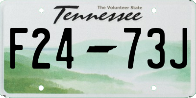 TN license plate F2473J
