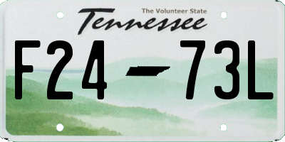 TN license plate F2473L