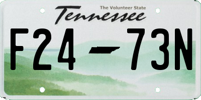 TN license plate F2473N