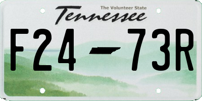 TN license plate F2473R