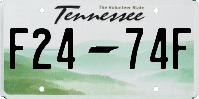 TN license plate F2474F