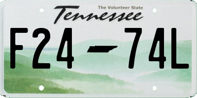TN license plate F2474L