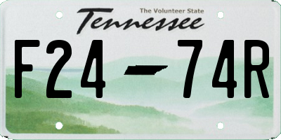 TN license plate F2474R