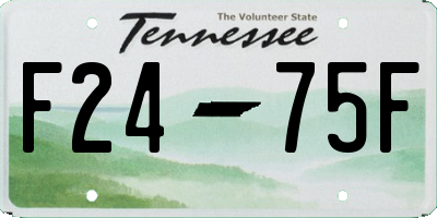 TN license plate F2475F