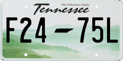 TN license plate F2475L