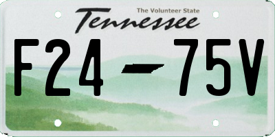 TN license plate F2475V