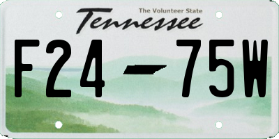 TN license plate F2475W