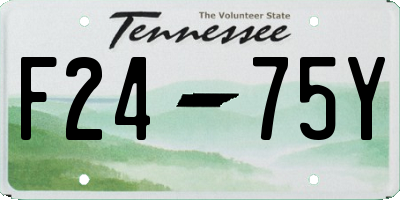 TN license plate F2475Y