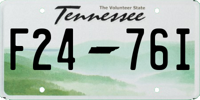 TN license plate F2476I