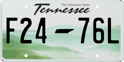 TN license plate F2476L