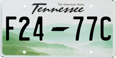 TN license plate F2477C