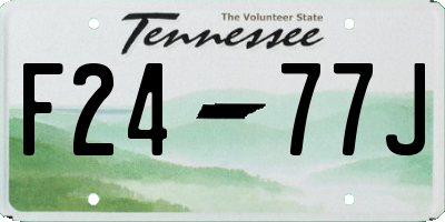 TN license plate F2477J