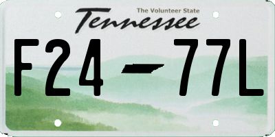 TN license plate F2477L