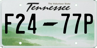 TN license plate F2477P