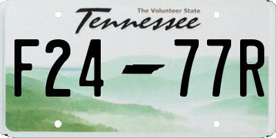 TN license plate F2477R