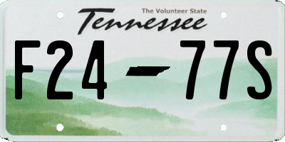 TN license plate F2477S
