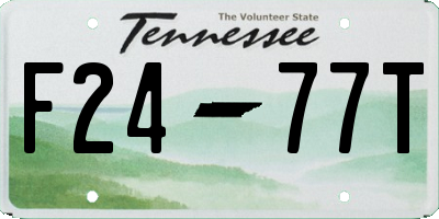 TN license plate F2477T