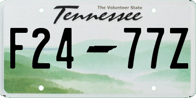 TN license plate F2477Z