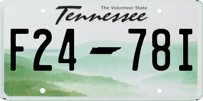 TN license plate F2478I