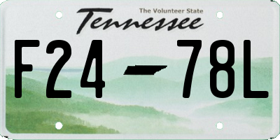 TN license plate F2478L
