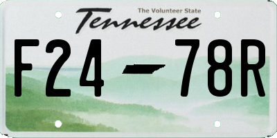TN license plate F2478R