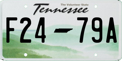 TN license plate F2479A