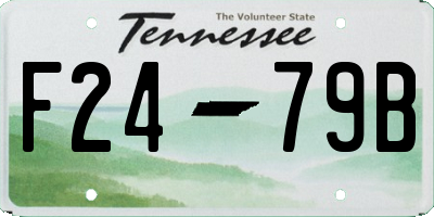 TN license plate F2479B