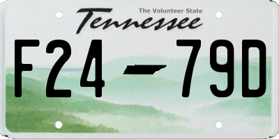 TN license plate F2479D