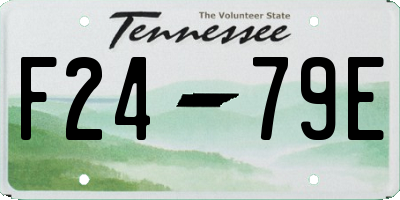 TN license plate F2479E