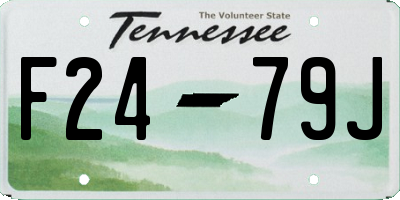 TN license plate F2479J