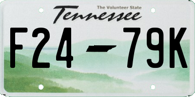 TN license plate F2479K