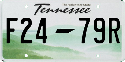 TN license plate F2479R