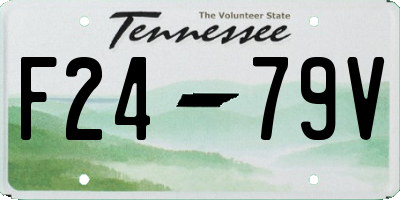 TN license plate F2479V