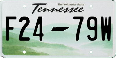 TN license plate F2479W