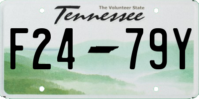 TN license plate F2479Y