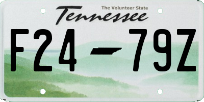TN license plate F2479Z