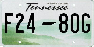 TN license plate F2480G