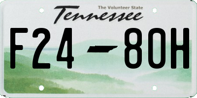 TN license plate F2480H