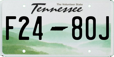 TN license plate F2480J